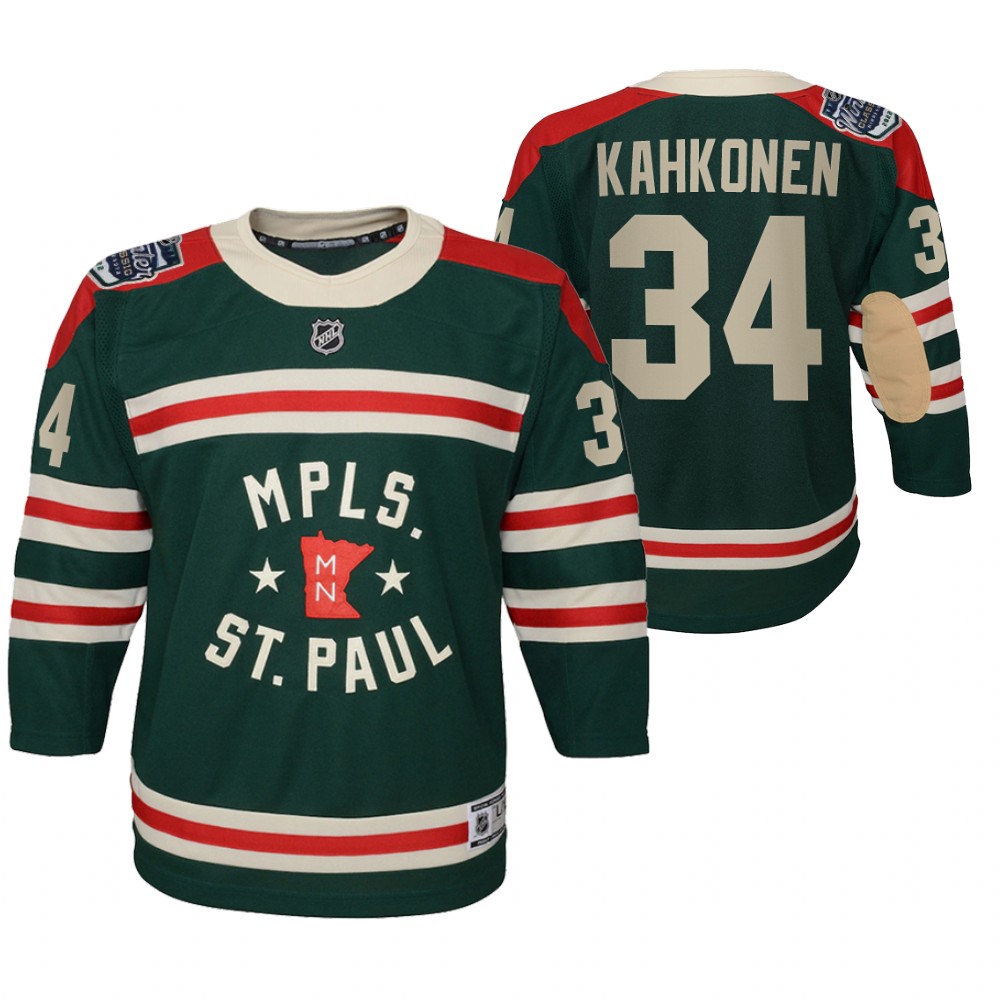 Wild Kaapo Kahkonen 2022 Winter Classic Jersey Youth State of Hockey