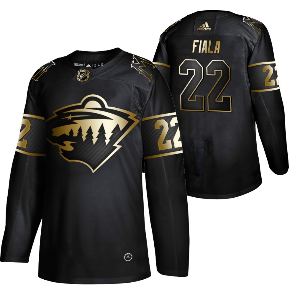 Wild Kevin Fiala #22 Authentic Black Golden Edition Jersey
