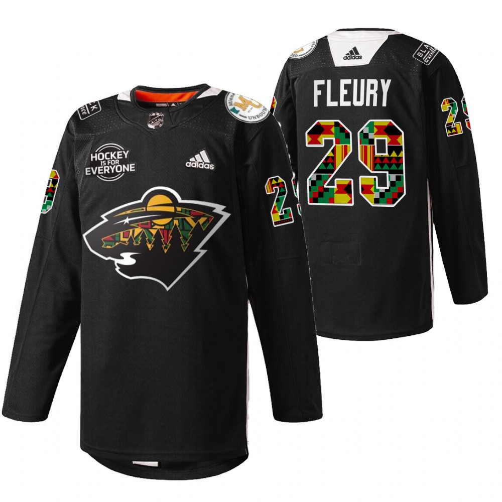 Wild Marc-Andre Fleury 2022 Black History Month Black Warm-Up Jersey