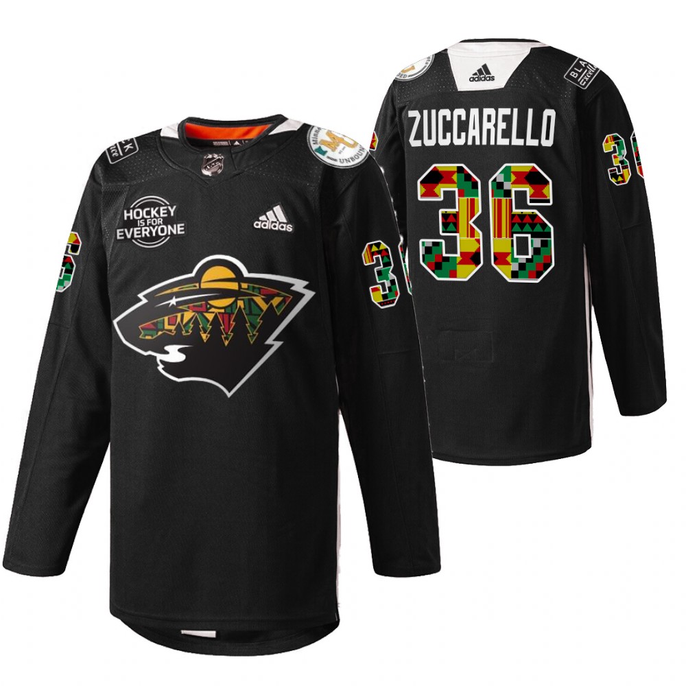 Wild Mats Zuccarello Black History Month 2022 Black Practice Jersey
