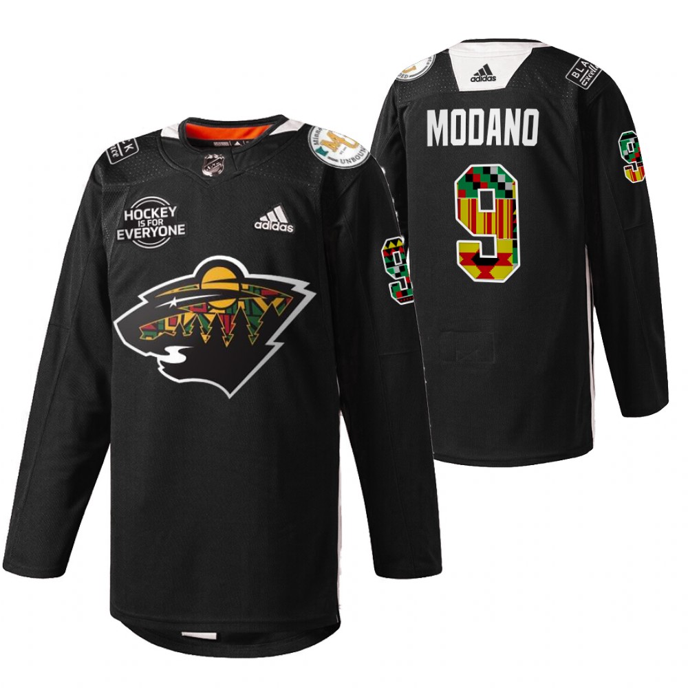 Wild Mike Modano Black History Month 2022 Black Practice Jersey