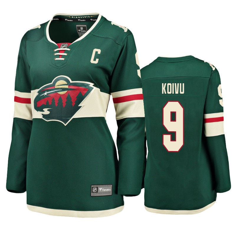 Wild Mikko Koivu Green Breakaway Player Home Jersey