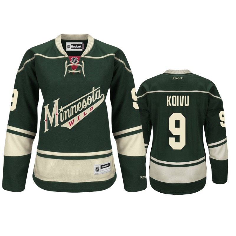 Wild Mikko Koivu Green Premier Alternate Jersey