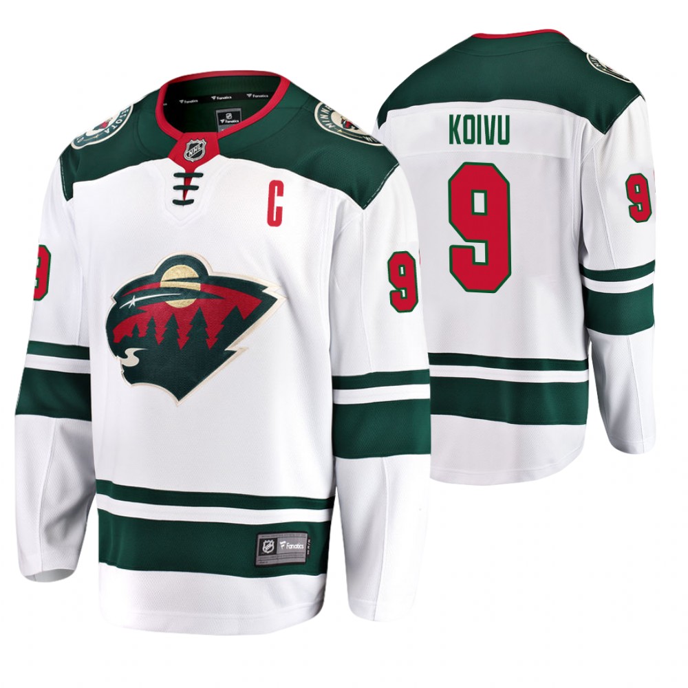 Wild Mikko Koivu White Player Away Breakaway Jersey