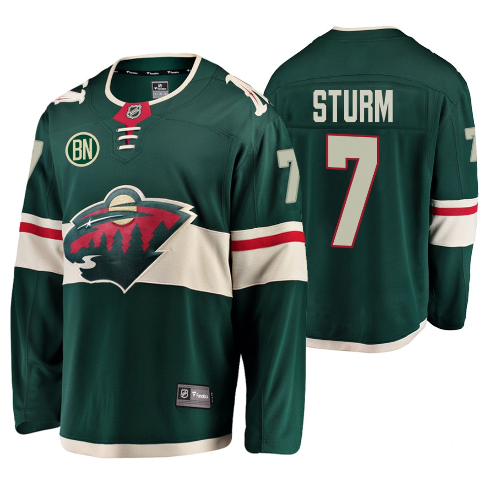 Wild Nico Sturm Green Breakaway Player Home Jersey