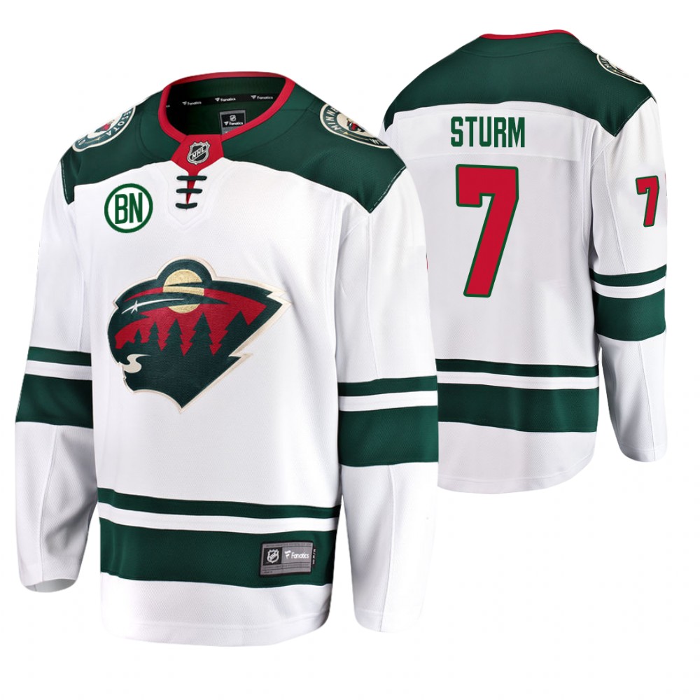 Wild Nico Sturm White Breakaway Player Away Jersey