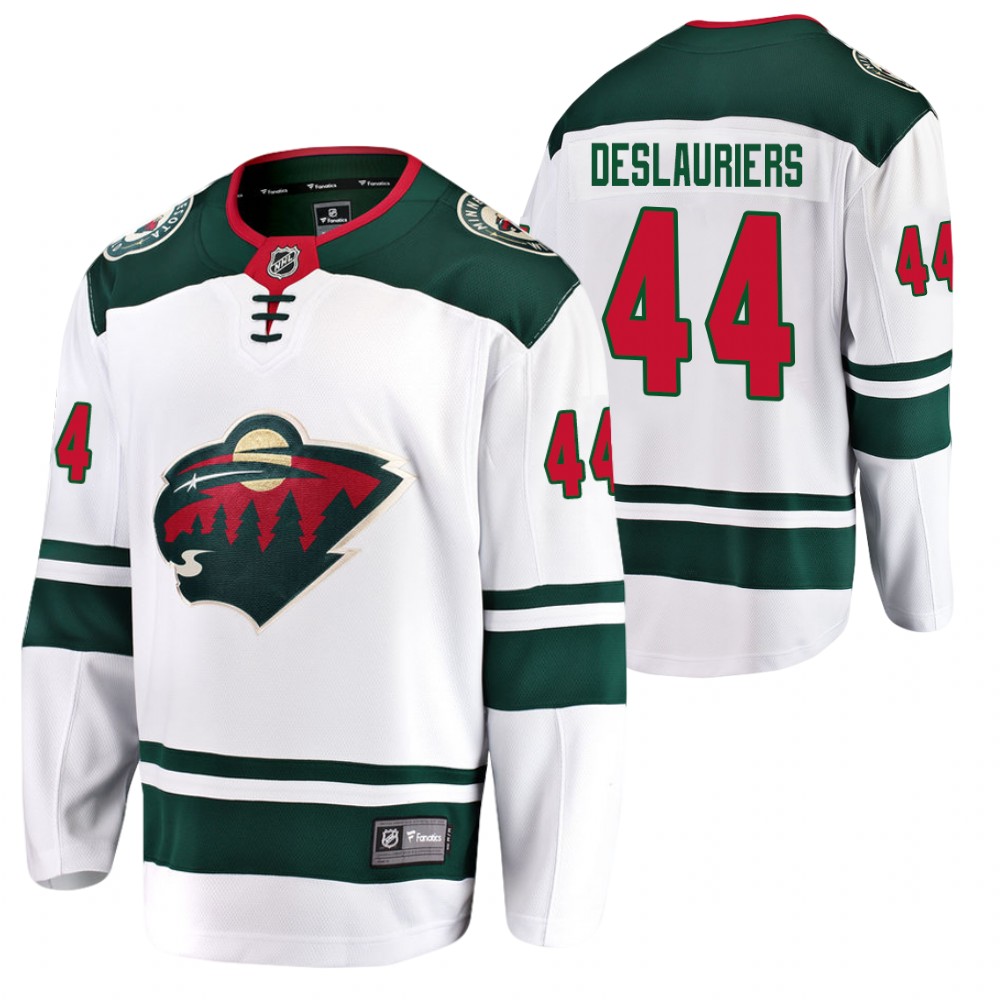 Wild Nicolas Deslauriers #44 White Away 2022 Jersey