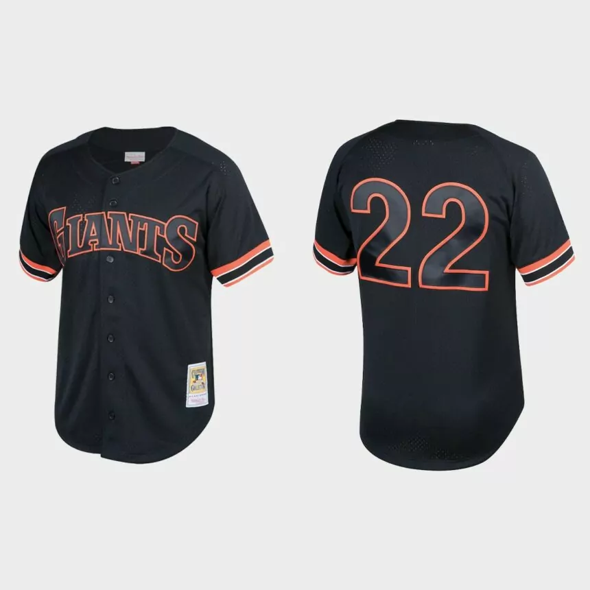 Will Clark San Francisco Giants Cooperstown Collection Mesh Batting Practice Jersey – Black