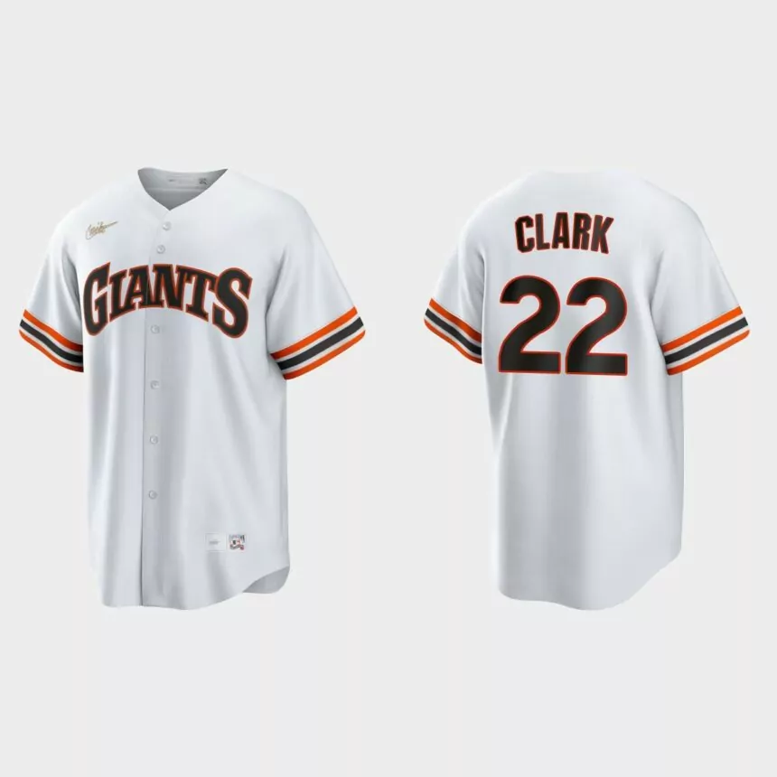 Will Clark San Francisco Giants Cooperstown Home Jersey – White