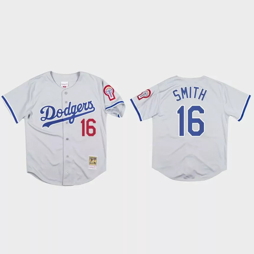 Will Smith #16 Los Angeles Dodgers Mitchell & Ness 1981 Authentic Jersey – Gray