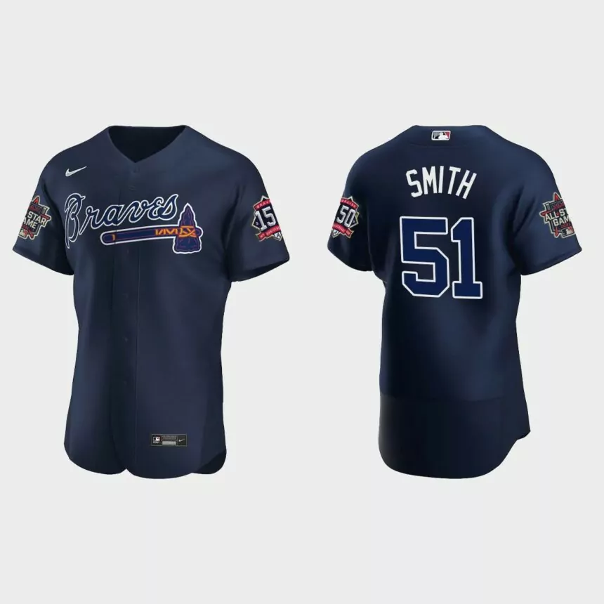 Will Smith #51 Atlanta Braves Authentic Alternate 2021 MLB All-Star Jersey – Navy