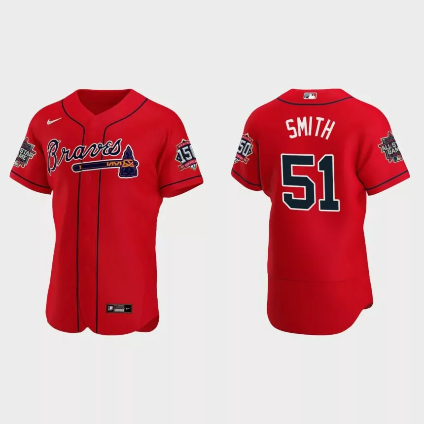 Will Smith #51 Atlanta Braves Authentic Alternate 2021 MLB All-Star Jersey – Red