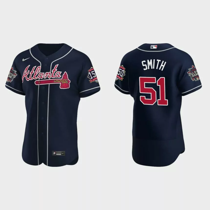 Will Smith #51 Atlanta Braves Authentic Team 2021 MLB All-Star Jersey – Navy