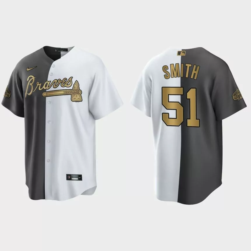 Will Smith Atlanta Braves 2022 MLB All-Star Game Split Jersey – White Charcoal