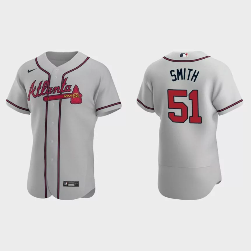 Will Smith Atlanta Braves Authentic Road Jersey – Gray