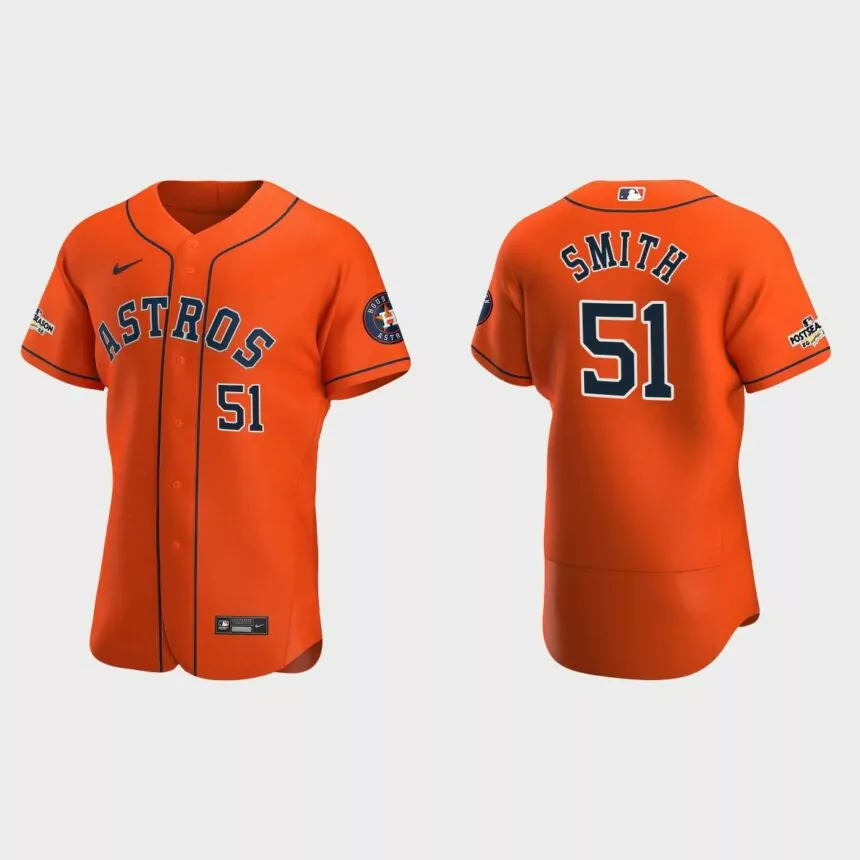 Will Smith Houston Astros 2022 Postseason Authentic Jersey – Orange