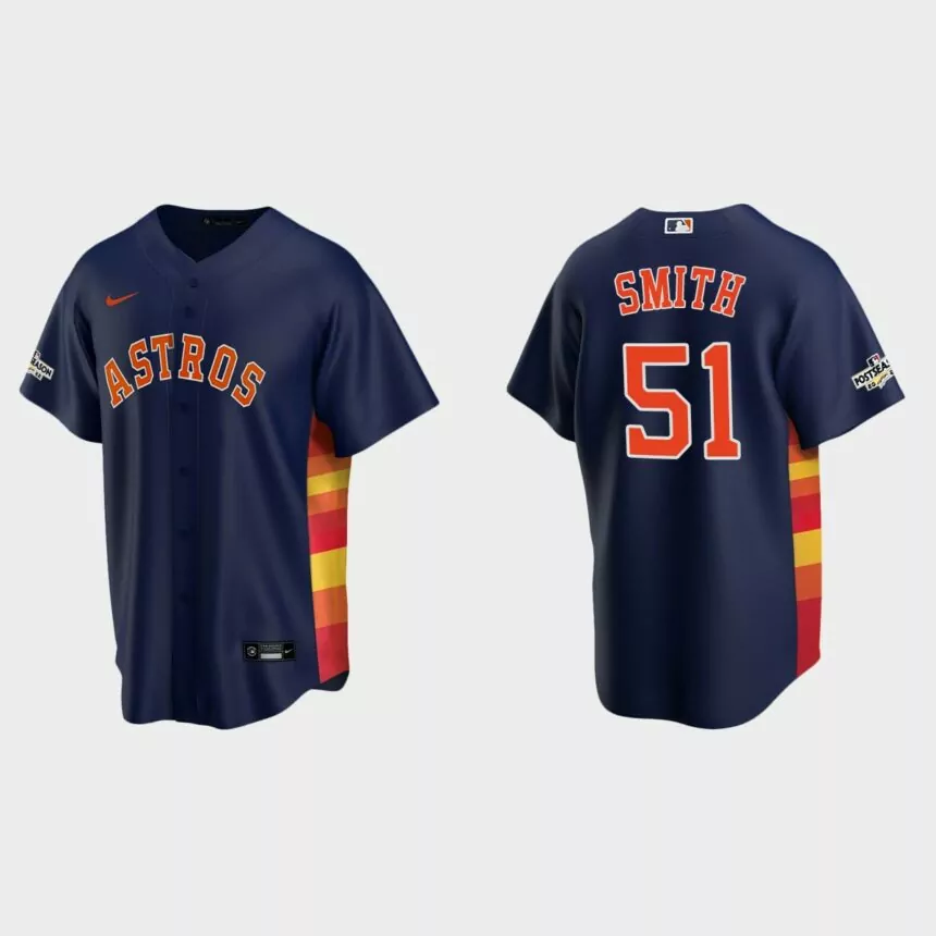 Will Smith Houston Astros 2022 Postseason Replica Jersey – Navy