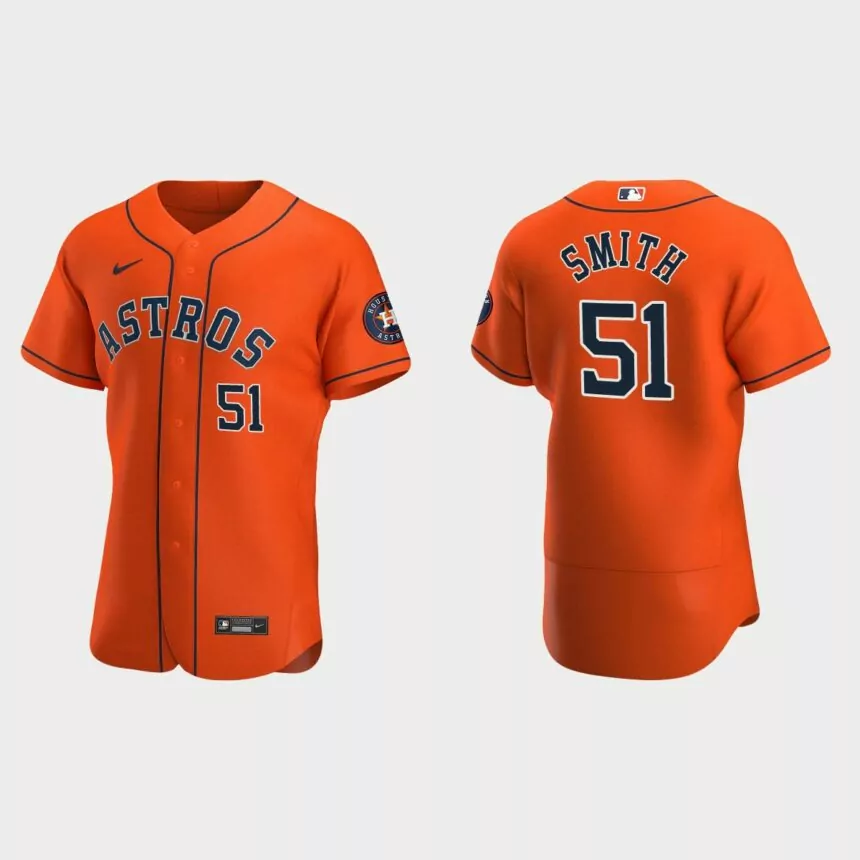Will Smith Houston Astros Authentic Alternate Jersey – Orange