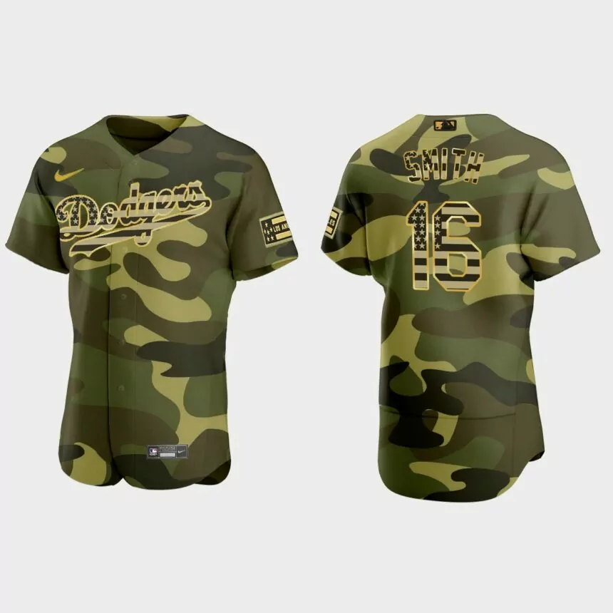 Will Smith Los Angeles Dodgers 2022 Armed Forces Day Authentic Jersey – Camo