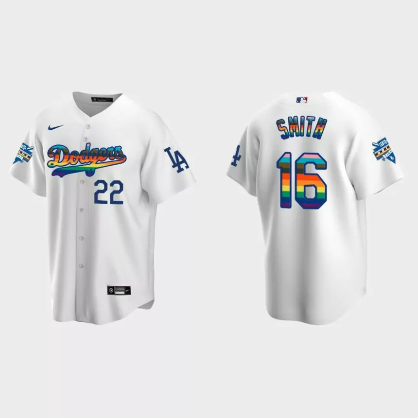 Will Smith Los Angeles Dodgers 2022 Pride Night LGBTQ Replica Jersey – White