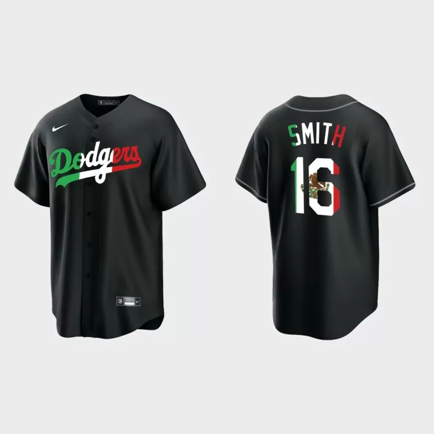 Will Smith Los Angeles Dodgers Mexican Heritage Night Replica Jersey – Black