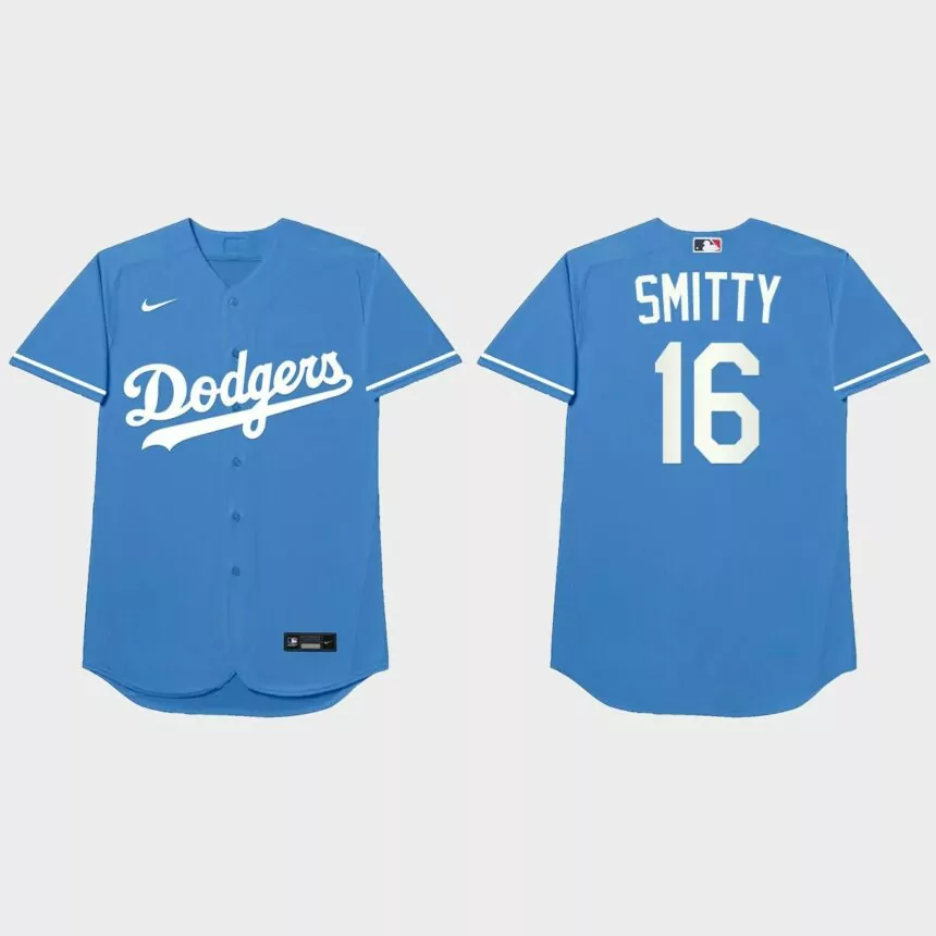 Will Smith Nickname Dodgers 2021 Players’ Weekend Smitty Jersey – Royal