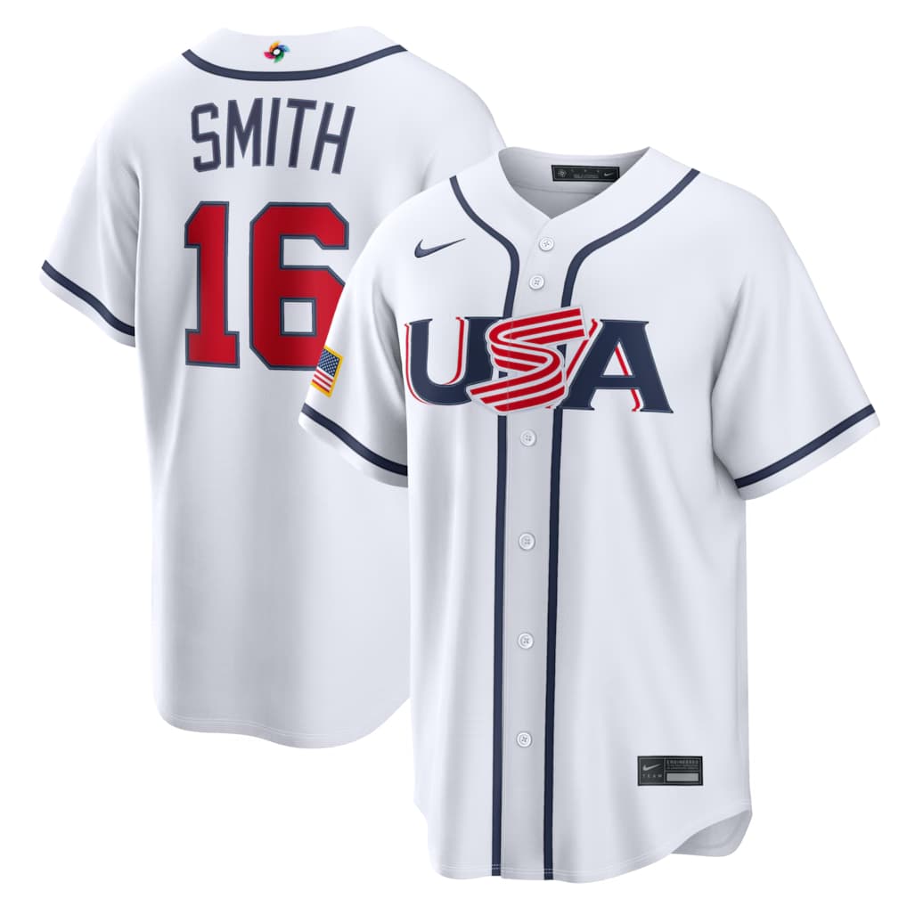 Will Smith USA Baseball Nike 2026 World Baseball Classic Home Stadium Jersey - White