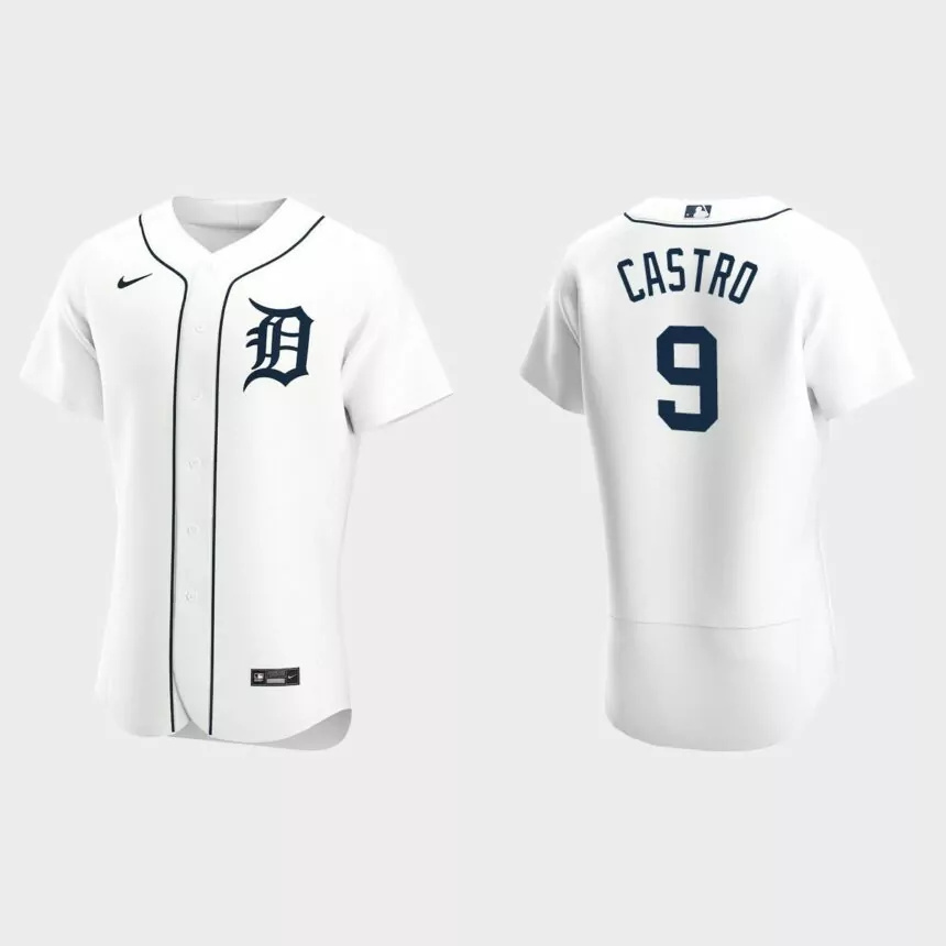 Willi Castro #9 Detroit Tigers Authentic Home Jersey – White.jpg