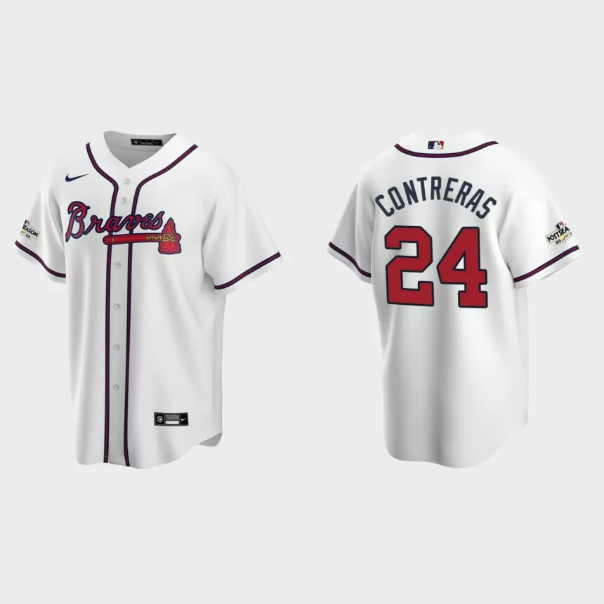 William Contreras Atlanta Braves 2022 Postseason Replica Jersey – White