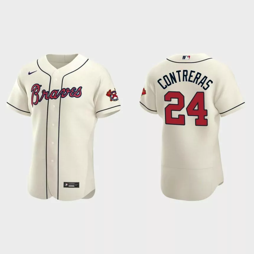William Contreras Atlanta Braves Authentic Alternate Jersey – Cream
