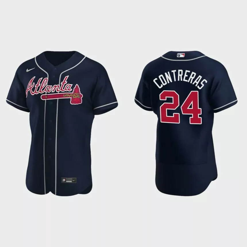 William Contreras Atlanta Braves Authentic Alternate Jersey – Navy
