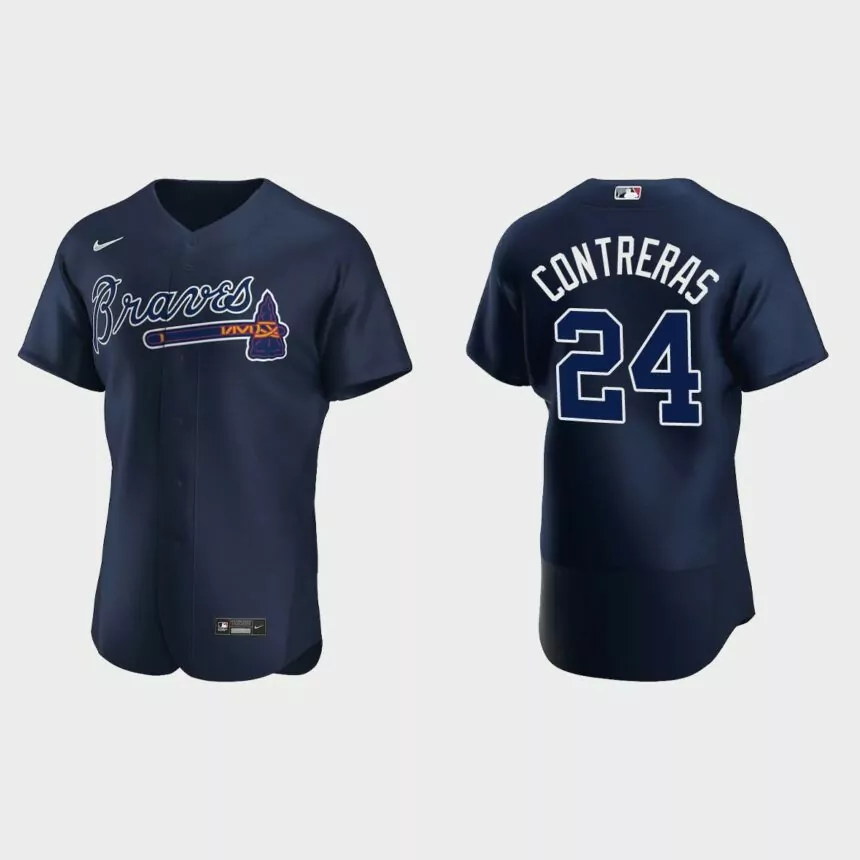 William Contreras Atlanta Braves Authentic Jersey – Navy