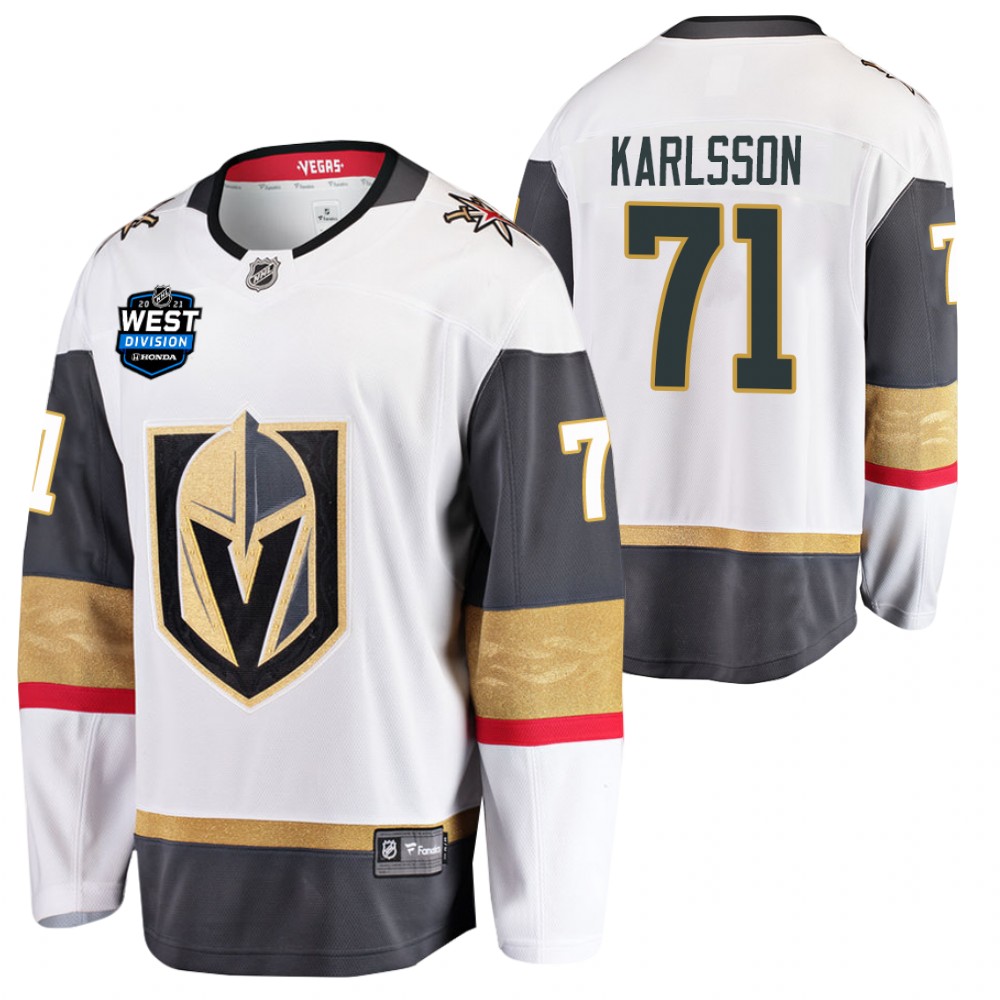 William Karlsson Golden Knights 2021 West Division Patch Jersey White Away