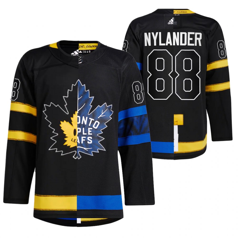 William Nylander Maple Leafs Drew house Black Split Edition Alternate Jersey