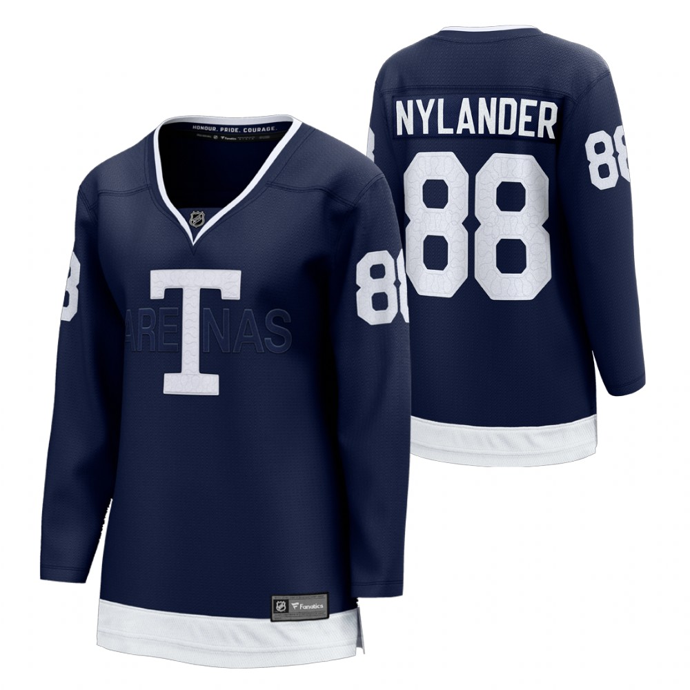 William Nylander Toronto Maple Leafs 2022 Heritage Classic Navy Women Jersey