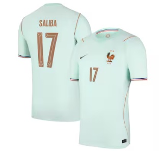 William Saliba France National Team Nike 2026 Away Stadium Replica Jersey - Green