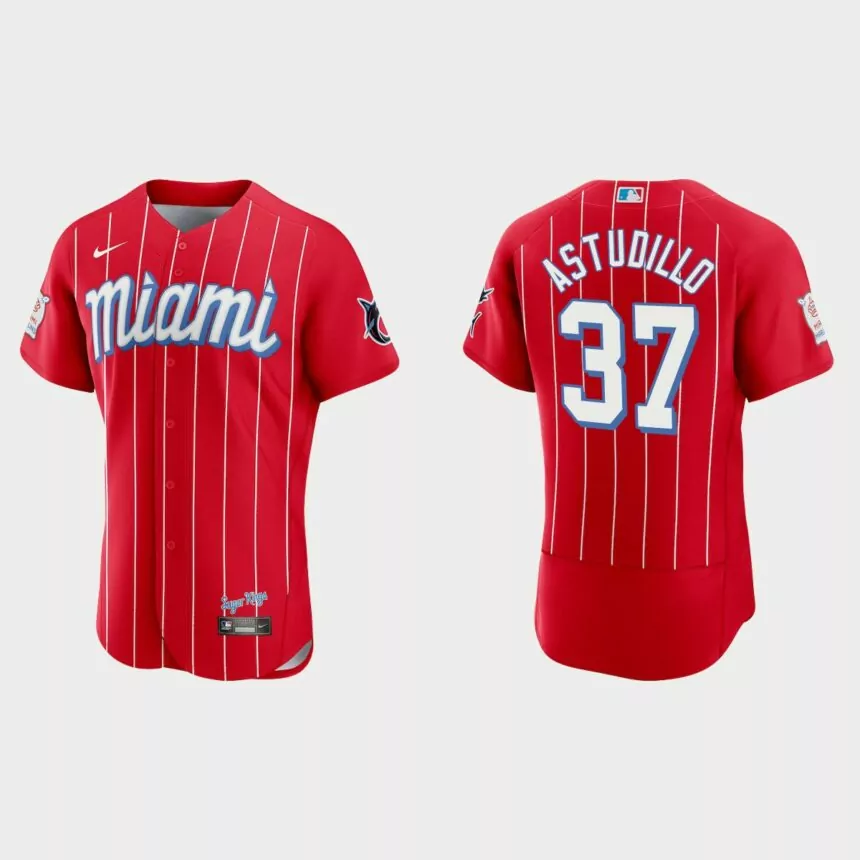 Willians Astudillo Miami Marlins 2021 City Connect Authentic Jersey – Red