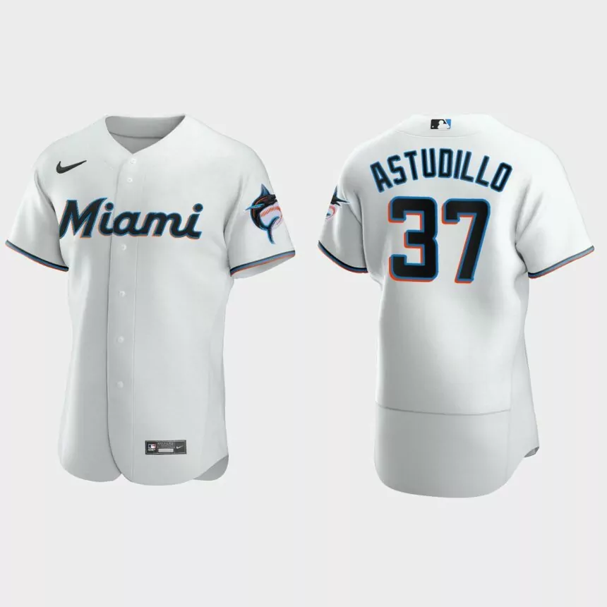 Willians Astudillo Miami Marlins Authentic Home Jersey – White