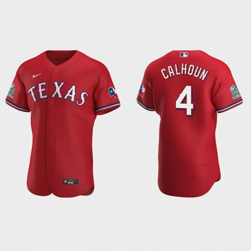 Willie Calhoun Texas Rangers Authentic Alternate Jersey – Scarlet
