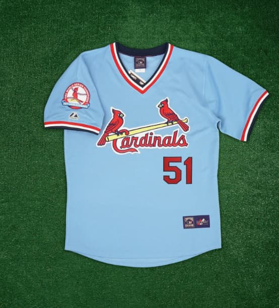 Willie McGee 1982 St. Louis Cardinals Cooperstown Men's 30th Anniv. Blue Jersey