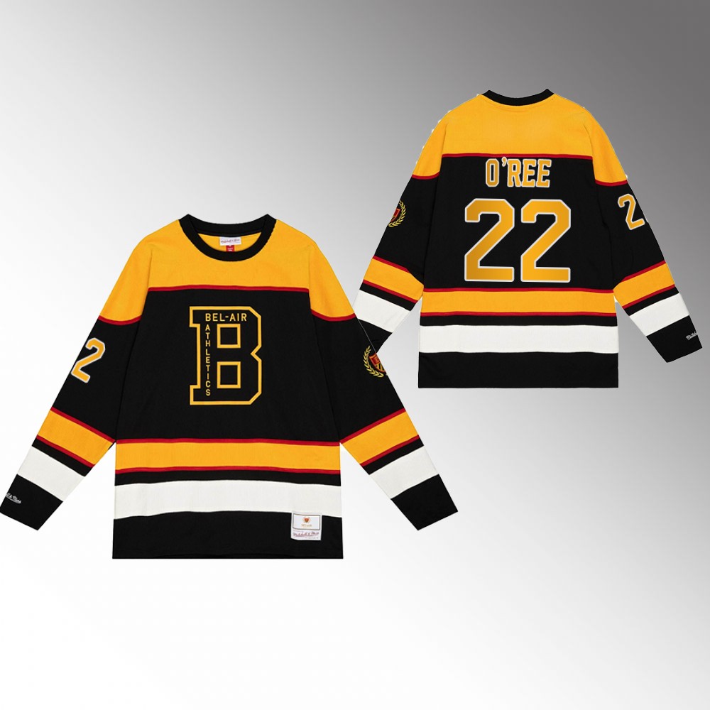 Willie O'Ree Bruins NHL X Bel-Air Jersey Black Hockey Stitched