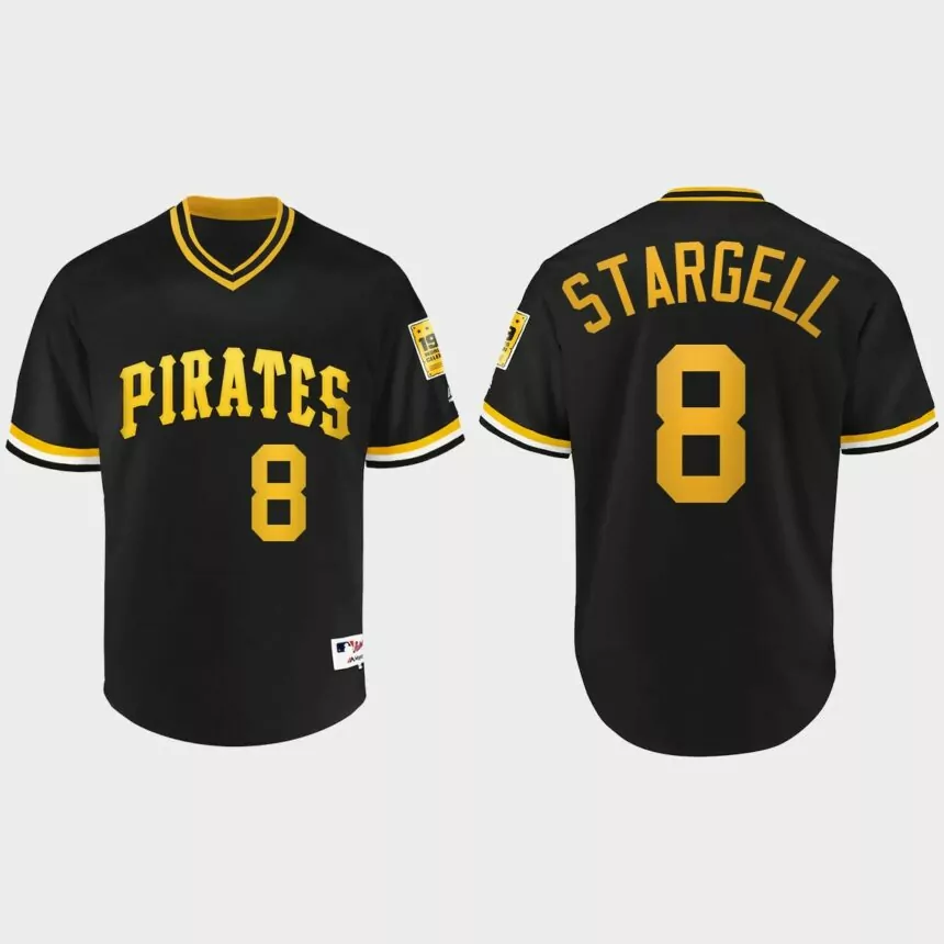 Willie Stargell #8 Pittsburgh Pirates Turn Back the Clock 1979 Jersey – Black