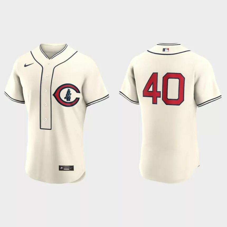 Willson Contreras Chicago Cubs 2022 Field of Dreams Authentic Jersey – Cream