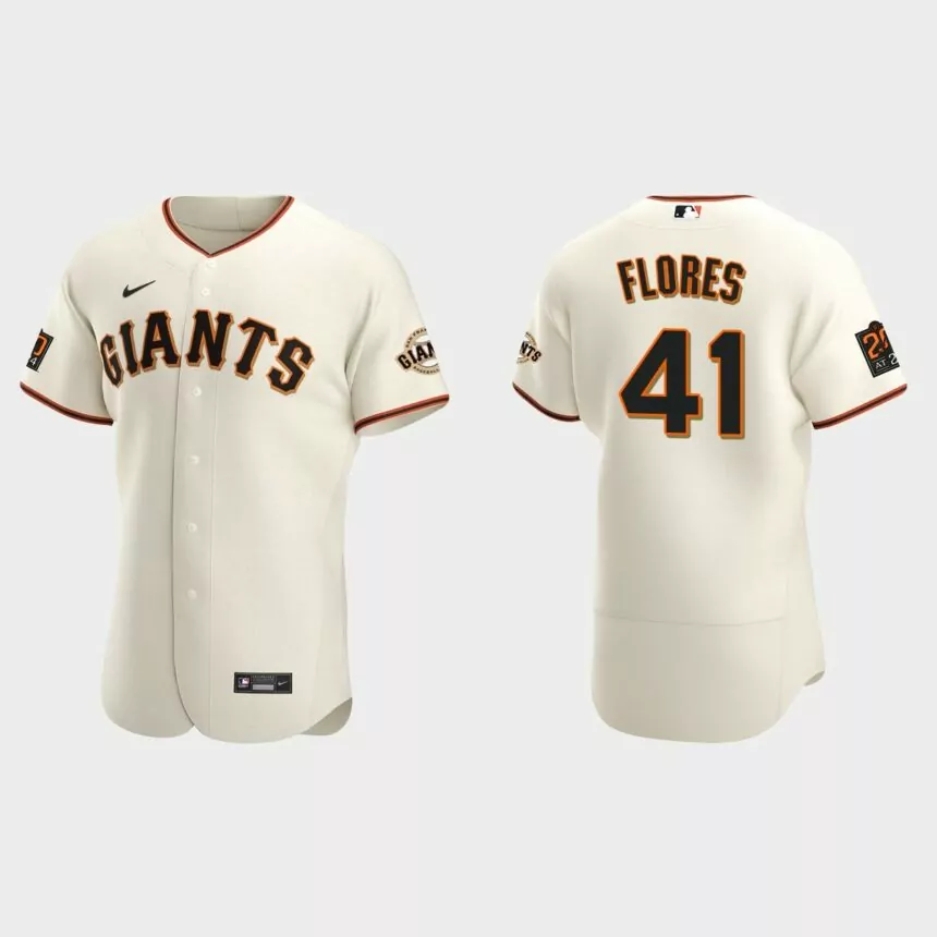 Wilmer Flores #41 San Francisco Giants Authentic Home Jersey – Cream