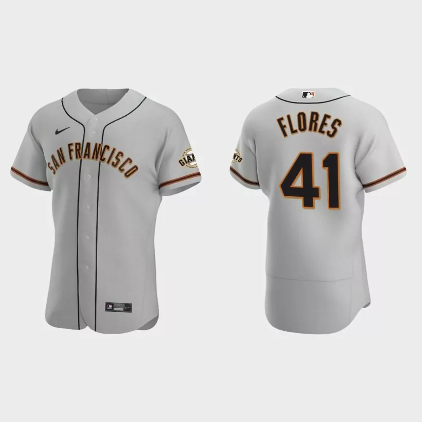 Wilmer Flores #41 San Francisco Giants Authentic Road Jersey – Gray