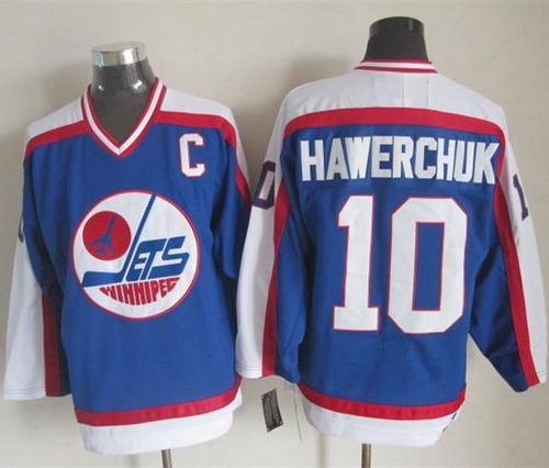 Winnipeg-Jets #10 Dale Hawerchuk Blue White CCM Throwback Stitched NHL Jersey