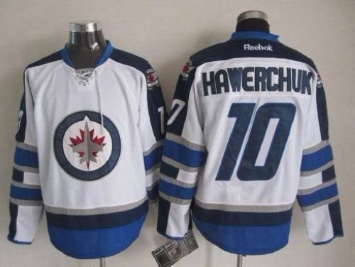 Winnipeg-Jets #10 Dale Hawerchuk White Stitched NHL Jersey