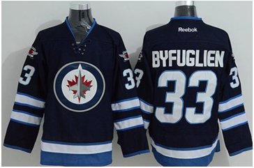 Winnipeg Jets #33 Dustin Byfuglien Stitched Dark Blue 2011 Style NHL Jersey