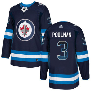 Winnipeg Jets 3 Tucker Poolman Navy Drift Fashion Adidas Jersey