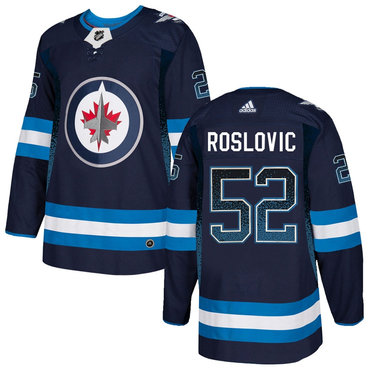Winnipeg Jets 52 Jack Roslovic Navy Drift Fashion Adidas Jersey